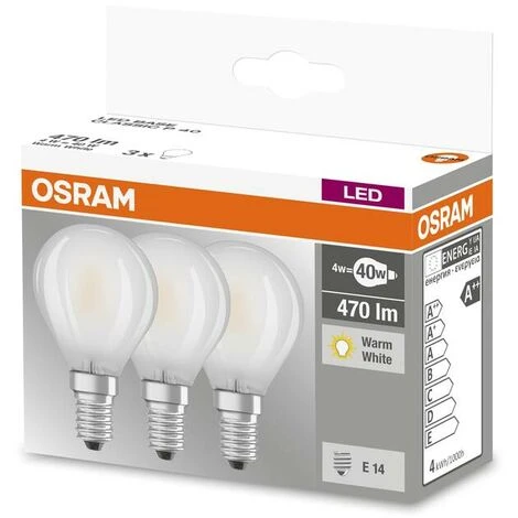 Osram BASE RETRO LED Kerze Mit 4 Watt, E14, Warmweiß, Matt - 3 Stück 3 Osram BASE RETRO LED Kerze Mit 4 Watt, E14, Warmweiß, Matt - 3 Stück – Bild 3