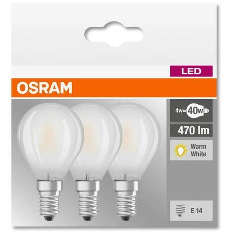 Osram BASE RETRO LED Kerze Mit 4 Watt, E14, Warmweiß, Matt - 3 Stück 4 Osram BASE RETRO LED Kerze Mit 4 Watt, E14, Warmweiß, Matt - 3 Stück – Bild 4