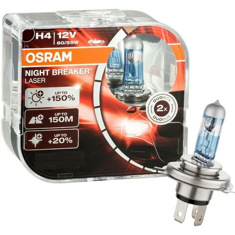 Duo Set OSRAM H4 Night Breaker Laser +150% 64193NL 12V 60/55W 1 Duo Set OSRAM H4 Night Breaker Laser +150% 64193NL 12V 60/55W