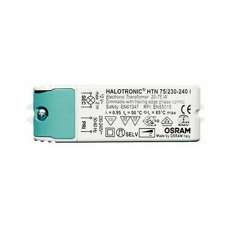 Osram Trafo HTN I S Elektronisch 12V 20-75 Watt 12 Volt Dimmbar Miniabmessung 1 Osram Trafo HTN I S Elektronisch 12V 20-75 Watt 12 Volt Dimmbar Miniabmessung