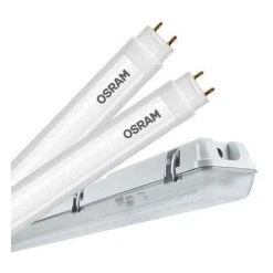 Ledvance Feuchtraumwannenleuchte DAMP PROOF 1500mm Ohne VG Für 2x LED Tube 230 Volt Inkl. Osram LED Substitube Value ST8V-EM Gen7 1500mm 19,1 Watt 2000 Lumen 840 Neutralweiß G13 230V KVG