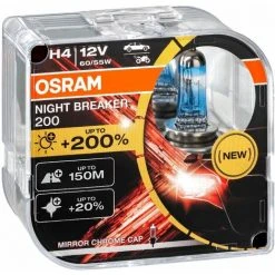 Duo Set OSRAM H4 Night Breaker 200 +200% 64193NB200 12V 60/55W