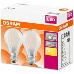 Osram LED Leuchtmittel Retrofit Clas A40 FR E27 4W 2er Pack, Warmweiß, Weiß Matt 4058075132856 Osram Osram -OSRAM Shop 43904572 3