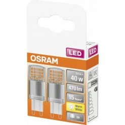 Osram LED Stiftsockellampe Star G9 3,8W 2er-Pack, Warmweiß, Klar Osram Warmweiß Star Led 07737011704992 Osram Led