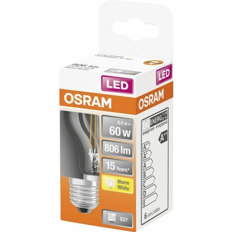 Osram LED Leuchtmittel Star Classic P E27 6W, Warmweiß, Dimmbar, Klar 4058075434882 Led Classic Star Osram 4 Osram LED Leuchtmittel Star Classic P E27 6W, Warmweiß, Dimmbar, Klar 4058075434882 Led Classic Star Osram – Bild 4