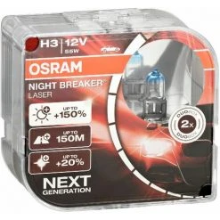 2er Set OSRAM Night Breaker Laser H3 64151NL +150% 12V 55W -OSRAM Shop 49875174 4