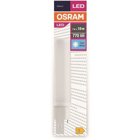 OSRAM LED-Lampe, Dulux DE18, G24q-2, EEK: E, 7W, 770lm, 4000K 2 OSRAM LED-Lampe, Dulux DE18, G24q-2, EEK: E, 7W, 770lm, 4000K – Bild 2